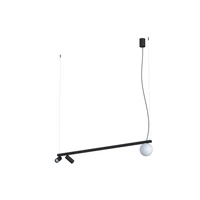 Lampa wisząca FOURTY III G9+miniGU10 wys.160cm dług.101 | Czarny - Biały 11447