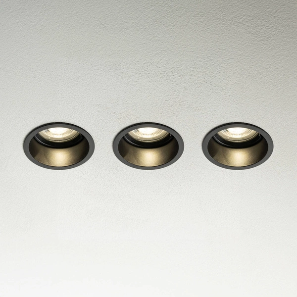 Oprawy podtynkowe CUP 3 PC SET śr. 7cm 3xGU10 | czarny 10794