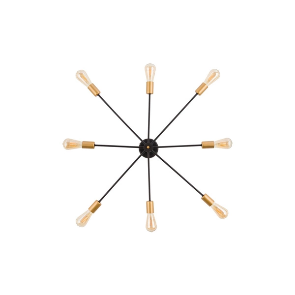 Lampa sufitowa loft MILL VIII czarny/złoty śr. 98cm 9135