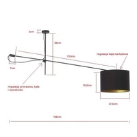 Lampa sufitowa VIPER WHITE na ramieniu 6640