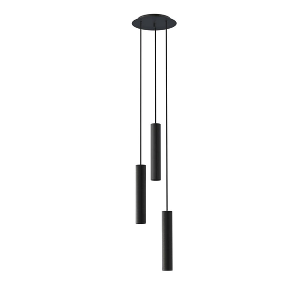 Lampa wisząca BATON III wys. 130cm 3xE27 | czarny 7856