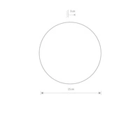 Kinkiet RING LED S 15cm 7W barwa ciepła 3000K | czarny 7634