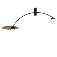Lampa sufitowa HEFT 110cm 2xGX53 | czarny/brązowy 10356