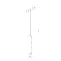 Lampa wisząca ROLLER LED śr. 4cm 9W 4000K do szynoprzewodów magnetycznych | czarny 10652