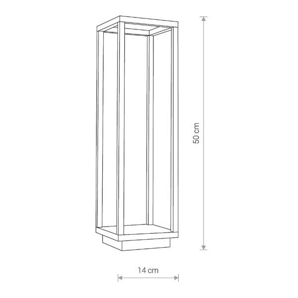 Lampa stojąca do ogrodu SYMMETRY LED 7W wys. 50cm | grafitowy 8180