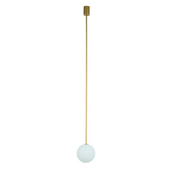 Lampa wisząca KIER L SATIN GOLD 140cm G9 | złoty satynowy