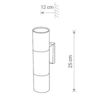 Lampa ścienna kinkiet zewnętrzny EXE II IP54 | czarny 8330
