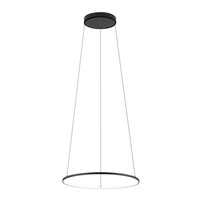 Lampa wisząca CIRCOLO LED szer. 45cm 18W barwa ciepła 3000K | czarny 10813