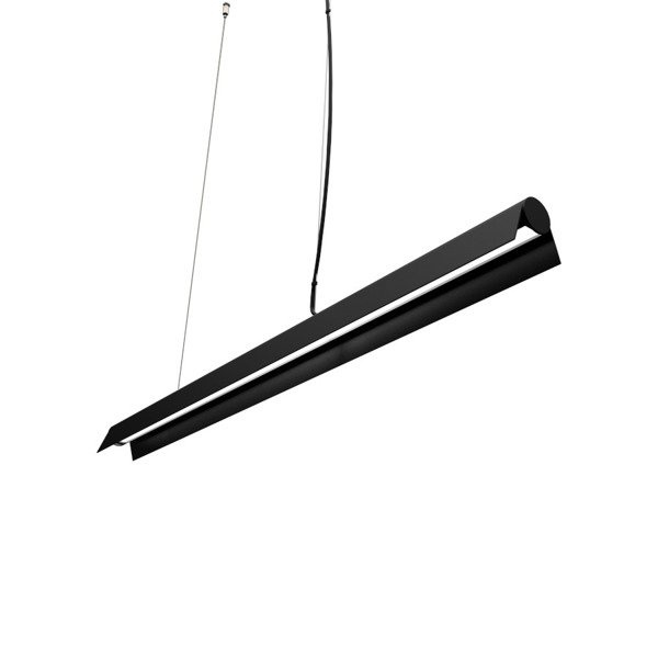 Lampa wisząca do biura A LED czarna szer. 116cm 8905