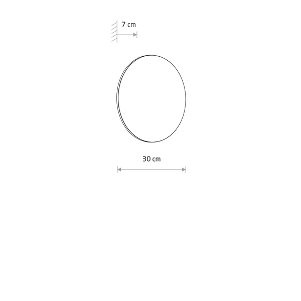 Zewnętrzny Kinkiet ARIA LED XL 15W 3000K 1100lm szer.30cm IP54 | Czarny 11572