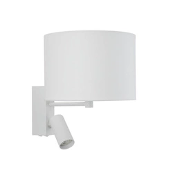 Kinkiet LUSSO 1xE27 1xGU10R35 wys.30cm szer.23cm włącznik | Biały 11520