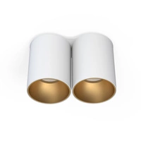 Punktowa lampa sufitowa EYE TONE II dł. 18cm 2xGU10 | biały/złoty 7665