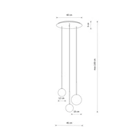 Lampa wisząca KARO III 100cm 3xG9 | czarny/złoty 10304