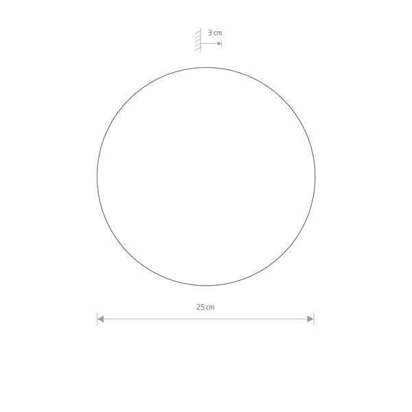 Kinkiet RING LED M 25cm 10W barwa ciepła 3000K | czarny 7635