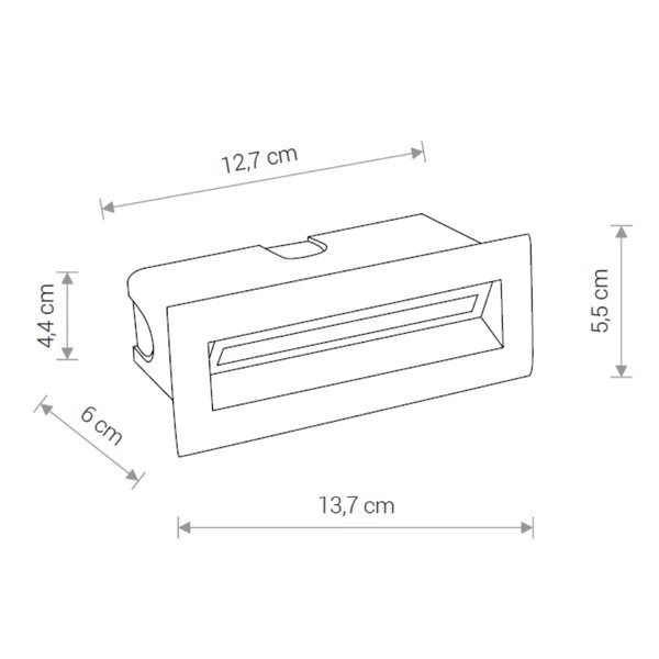 Lampa wpuszczana ścienna BAY LED M IP65 | czarny 8165