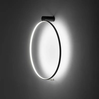 Kinkiet/lampa sufitowa CIRCOLO LED M szer. 60cm 21W barwa neutralna 4000K | czarny 10865