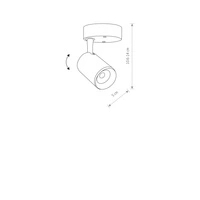 Lampa reflektor IRIS LED BLACK 7W  czarny CIEPŁY 8994