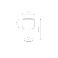 Lampa stołowa nowoczesna z abażurem ALICE czarny/złoty 9091
