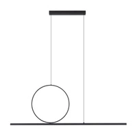 Lampa wisząca LINEO LED 39W 3000K 1500lm wys.140cm dług.115cm | Czarny 11879