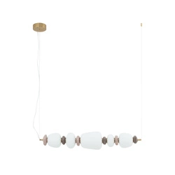 Lampa wisząca CERAMIC HORIZONTAL LED 26W 3000K 2000lm wys.129cm szer.17cm dług.96cm | Szary-Brąz 11699