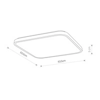 Plafon AGNES SQUARE LED 63,5cm 64W IP44 barwa neutralma 4000K | biały 8133