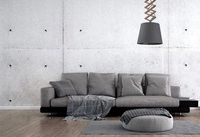 Lampa wisząca na wysięgniku harmonijka z abażurem TOSCA M szary śr. 39cm 9048