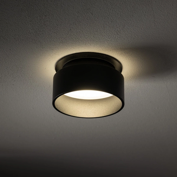 Lampa punktowa podtynkowa SHINE wys.6cm szer.8cm GU10 IP20 | Czarny 11348