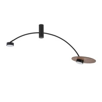 Lampa sufitowa HEFT 110cm 2xGX53 | czarny/brązowy 10356