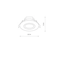Oczko oprawa sufitowa HELIOS LED 5W biały CIEPŁY 8991