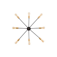 Lampa sufitowa loft MILL VIII czarny/złoty śr. 98cm 9135