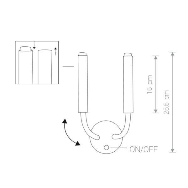 Kinkiet nowoczesny rurki STALACTITE BLACK II CZARNY 8353