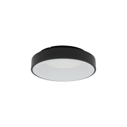 Plafon LED czarny NIKKI ROUND LED 38cm 32W ciepła 3000K | czarny