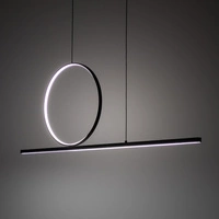 Lampa wisząca LINEO LED 39W 3000K 1500lm wys.140cm dług.115cm | Czarny 11879