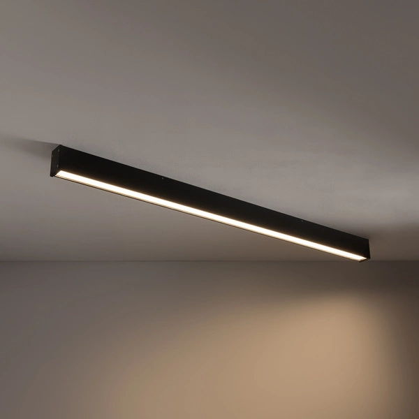 Lampa sufitowa OUTLINE LED L wys.9cm dług.150cm szer.5.8cm 50W 3000K 3000lm IP44 | Czarny