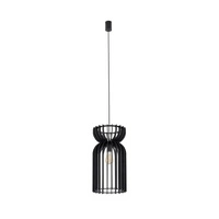 Lampa wisząca KYMI BLACK A szer. 26 cm 10573 drewno | Czarna 