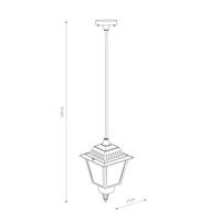 Lampa wisząca ANA szer. 13cm E27 IP44 | czarny 10500