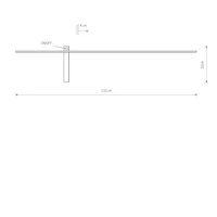 Nowoczesny smukły kinkiet IMPULSE LED L 15W IP23 LED szer. 110cm | czarny 8117