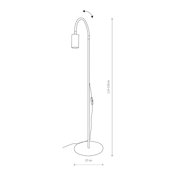 Lampa podłogowa ruchoma giętka EYE FLEX czarna 8935