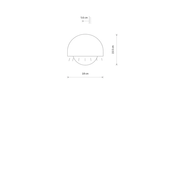 Kinkiet CABO LED 10W 3000K 800lm wys.15.5cm szer.18cm IP54 | Czarny 11804