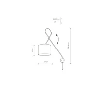 Lampa ścienna VIPER BLACK kinkiet 6513