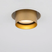 Regulowana lampa podtynkowa MONO SLIDE śr. 8,3cm GU10 | złoty/biały 10798