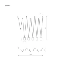 Lampa wisząca MORE TONE V 200cm 5xGU10 | czarny/złoty 7817