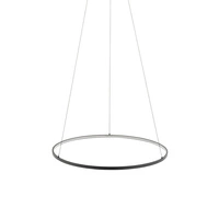 Lampa wisząca CIRCOLO LED szer. 60cm 21W barwa ciepła 3000K | czarny 10812