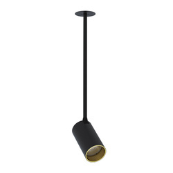 Lampa punktowa podtynkowa MONO SURFACE LONG M 39cm GU10 | czarny/złoty