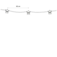 Girlanda ogrodowa FESTOON LIGHTS 6M 10xE27 | czarny 7873