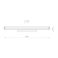 Kinkiet ION LED L 89cm 18W barwa ciepła 3000K | transparentny 8172