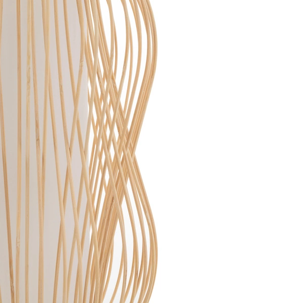 Lampa wisząca PUKET S śr. 21cm E27 | naturalne drewno/biały 11160