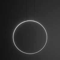 Lampa wisząca CIRCOLO LED M 60cm 21W barwa ciepła 3000K | czarny 10811