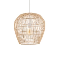 Lampa wisząca HAITI S śr. 43cm E27 | naturalne drewno/biały 11163