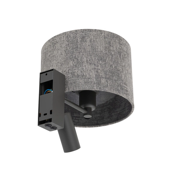 Kinkiet LAGO A E27+miniGU10 wys.30cm szer.23cm włącznik | Szary Umbra gray 11677